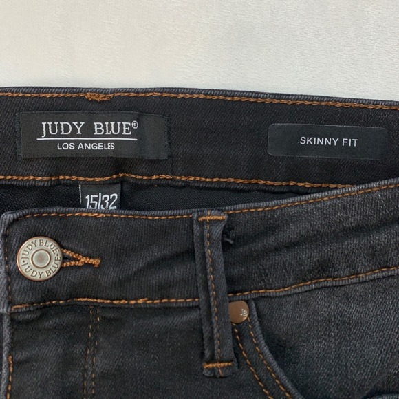 Judy Blue Los Angeles Jeans Womens 15/32 Black Skinny Fit High Rise Casual‎ - Picture 4 of 9